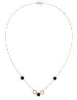 Колье из золота c ониксом и перламутром