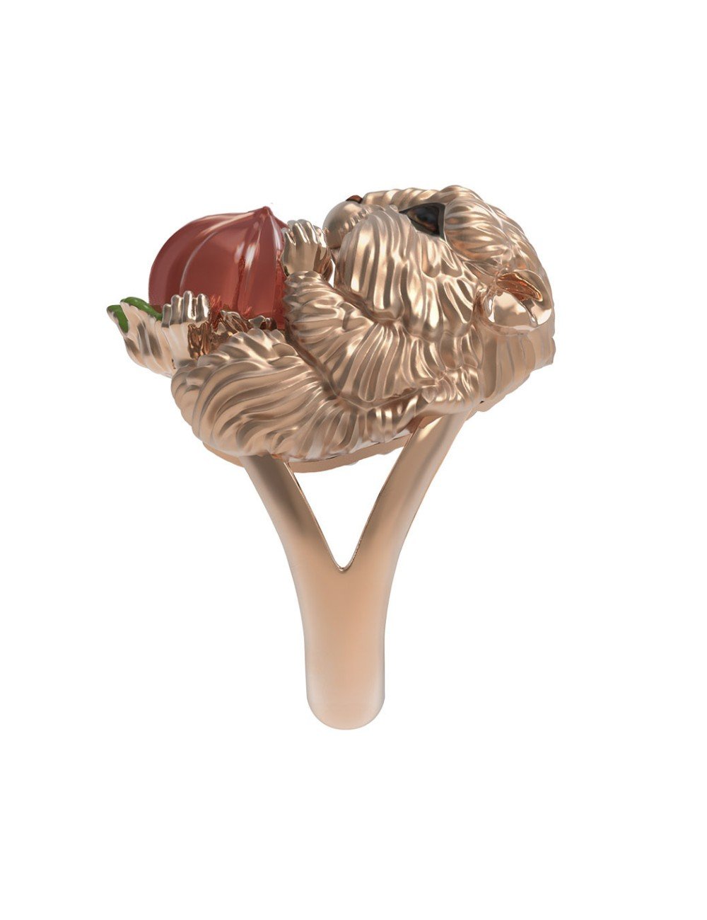 Кольцо из золота c эмалью