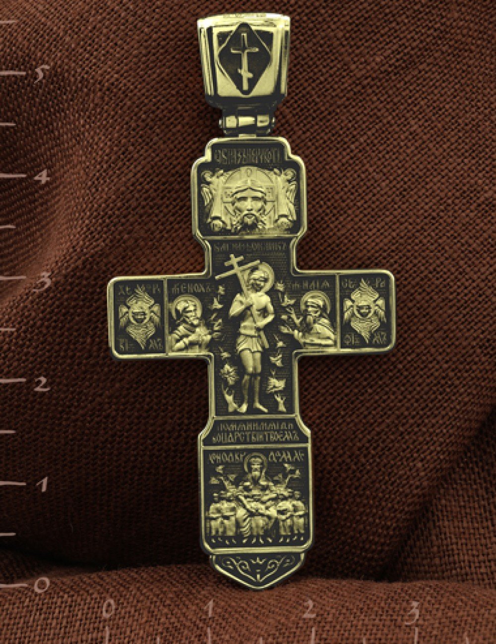 Крест из лимонного золота