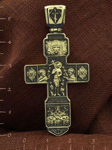 Крест из лимонного золота 585 пробы