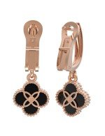 Серьги из золота c бриллиантами и ониксом