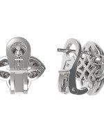 Серьги из белого золота c бриллиантами