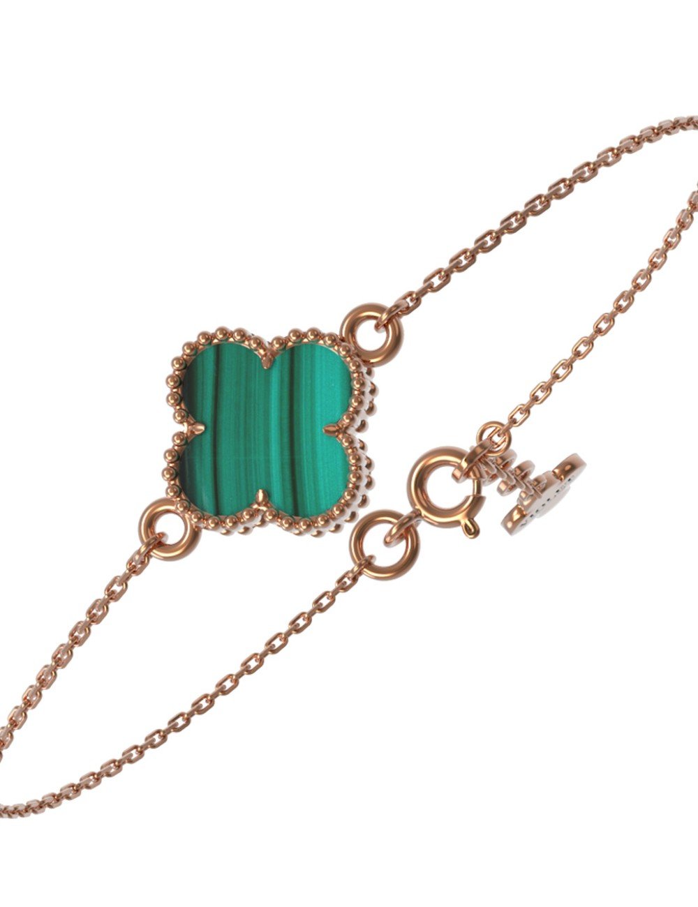 Браслет из золота c малахитом