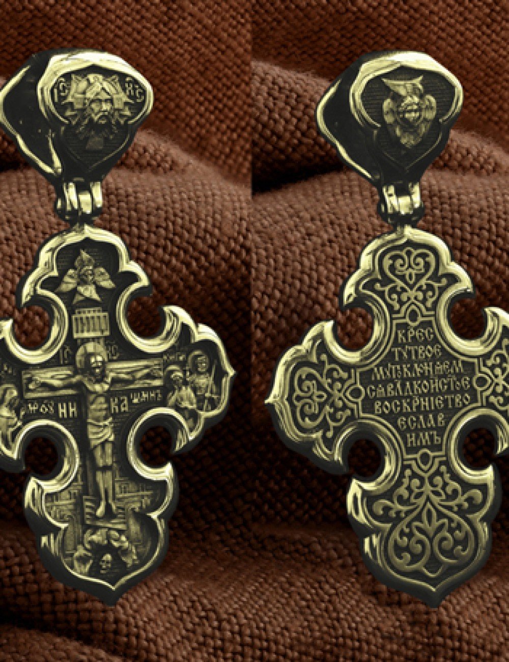 Крест из лимонного золота