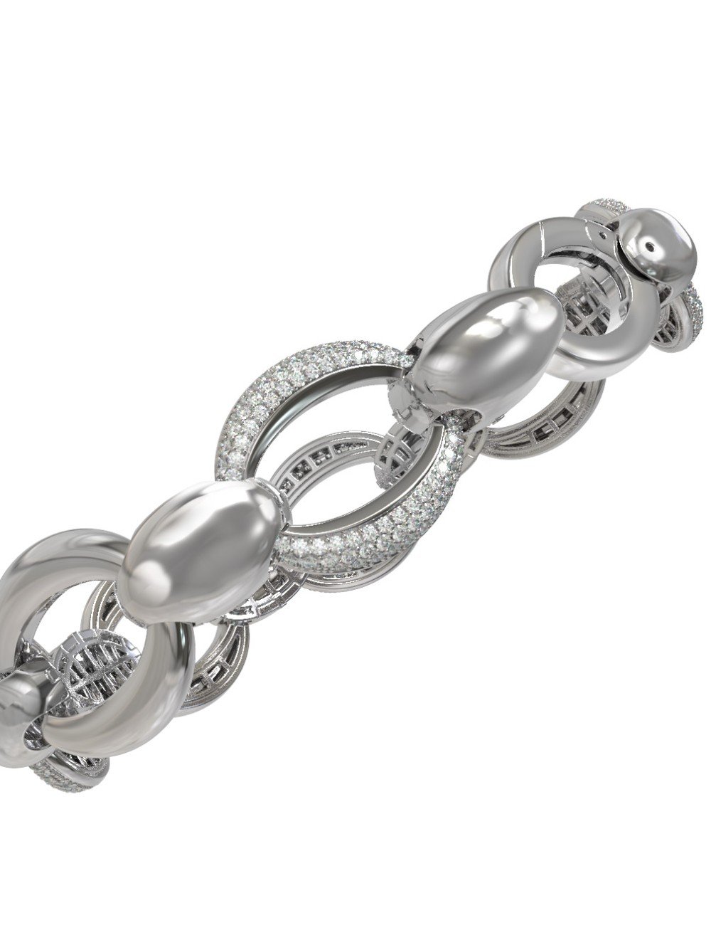 Браслет из белого золота c бриллиантами