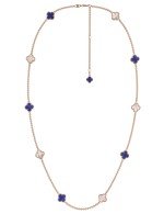 Колье из золота c лазуритом и перламутром