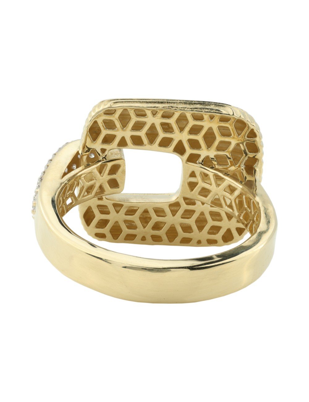 Кольцо из лимонного золота c бриллиантами