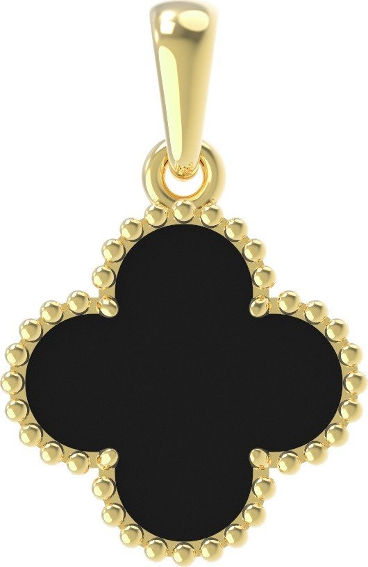 Подвеска из лимонного золота c ониксом