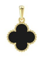 Подвеска из лимонного золота c ониксом