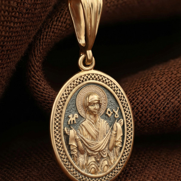 Образок из красного золота 585 пробы