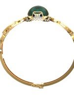 Браслет из лимонного золота c эмалью, фианитом, турмалином и эмалью