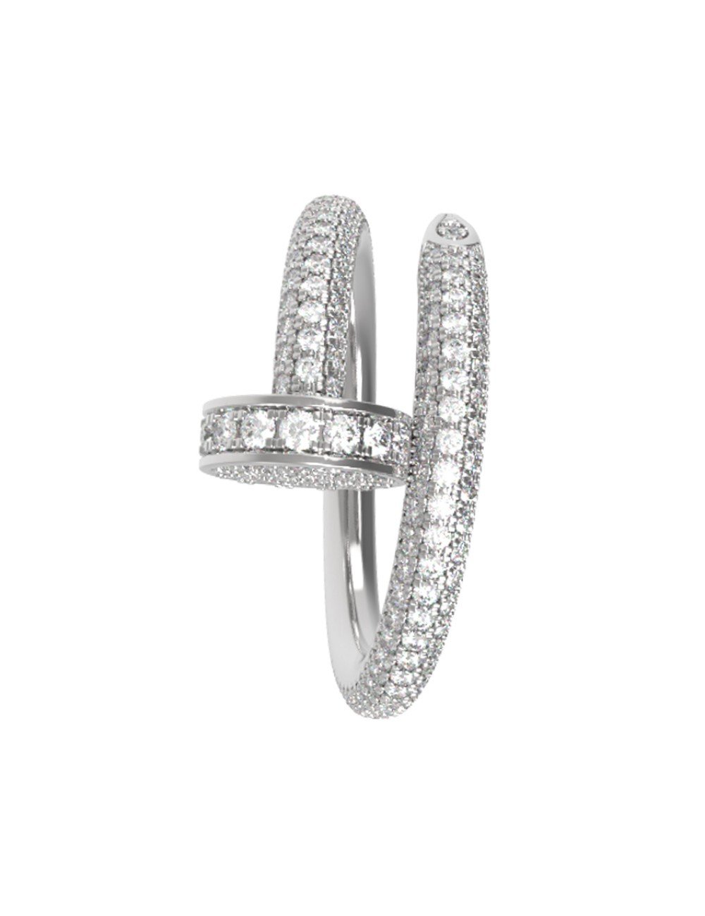 Кольцо из белого золота c бриллиантами