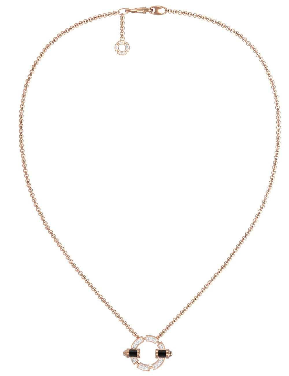 Колье из золота c бриллиантами и ониксом