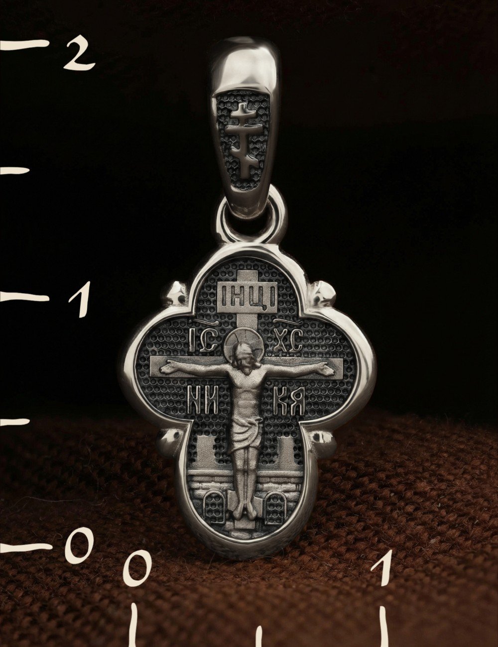 Крест из белого золота