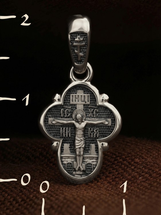 Крест из белого золота 585 пробы