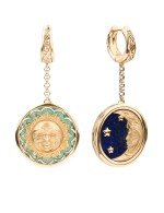 Серьги из золота c бирюзой и лазуритом