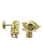 Серьги из лимонного золота c бриллиантами