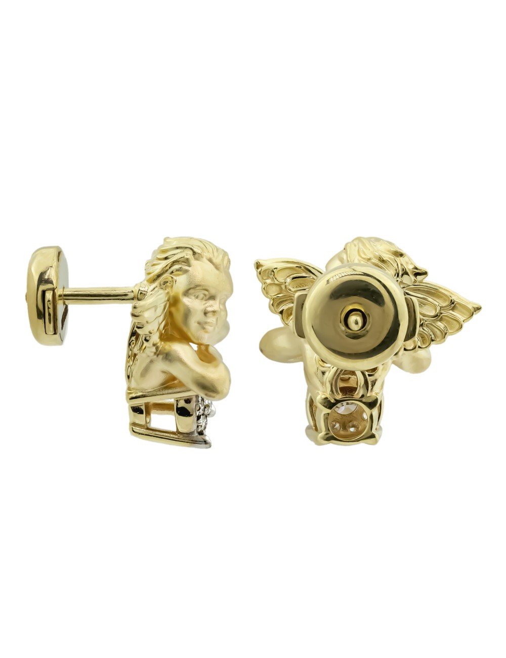 Серьги из лимонного золота c бриллиантами