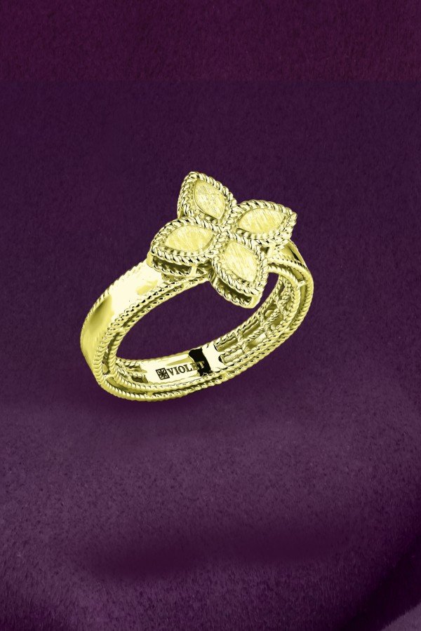 Кольцо из лимонного золота