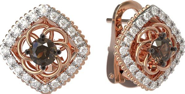 Серьги из золота c бриллиантами