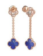 Серьги из золота c лазуритом и перламутром