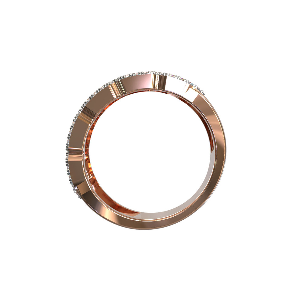 Кольцо из красного золота 585 пробы c бриллиантами и изумрудом