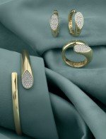 Серьги из лимонного золота c бриллиантами