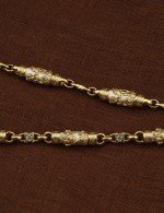 Цепь из лимонного золота c эмалью и бивнем мамонта