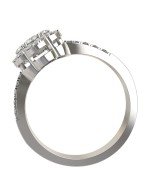 Кольцо из белого золота c бриллиантами