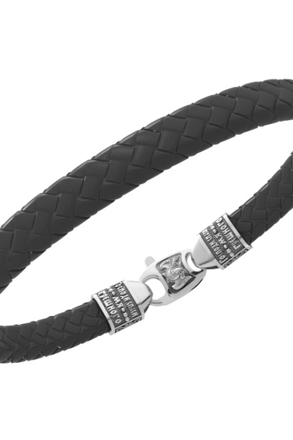 Браслет из белого золота c шнурком