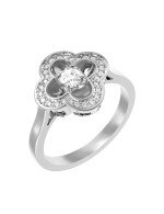 Кольцо из белого золота c бриллиантами