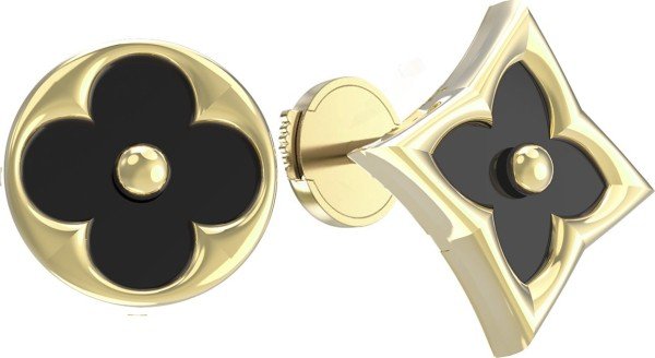 Серьги из лимонного золота c ониксом