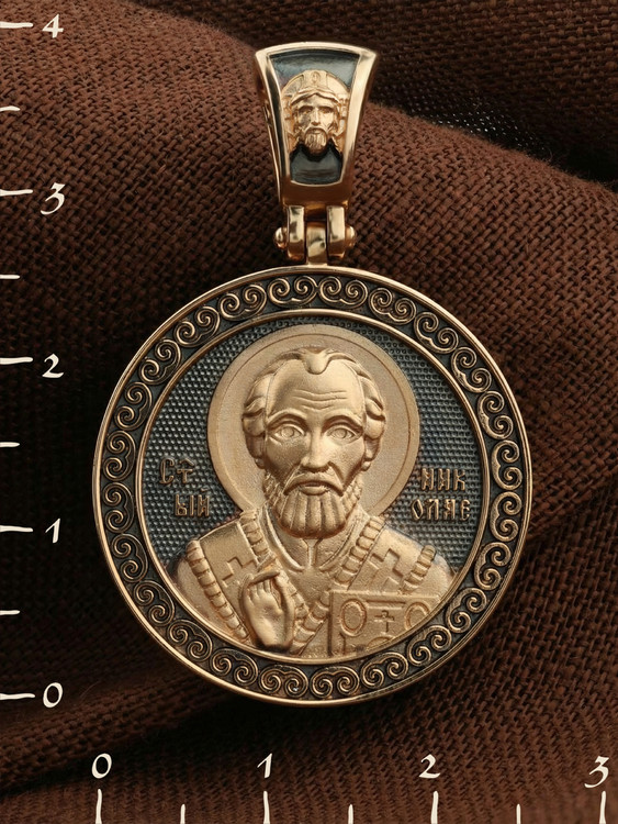 Нательная икона из красного золота 585 пробы