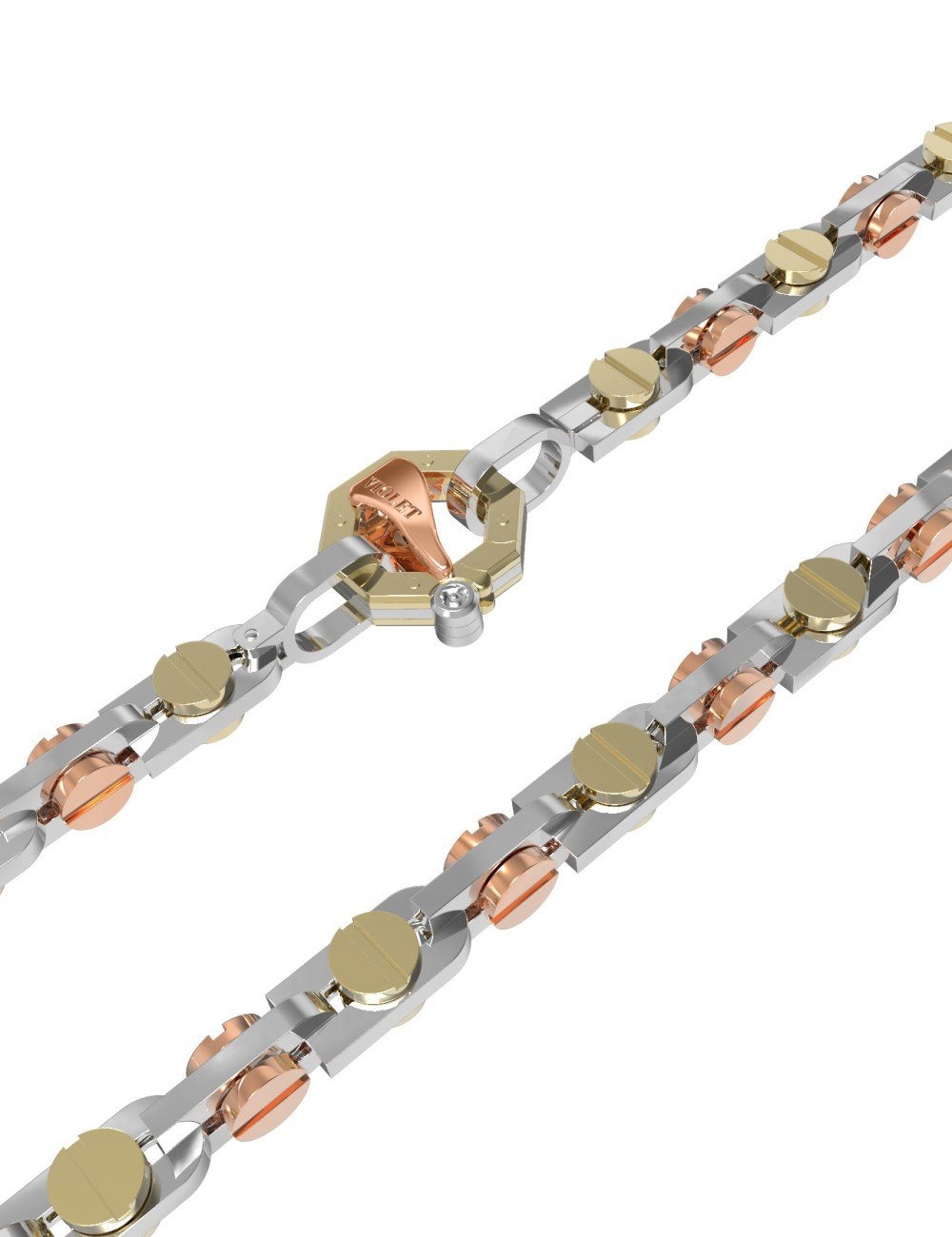 Цепь из белого золота