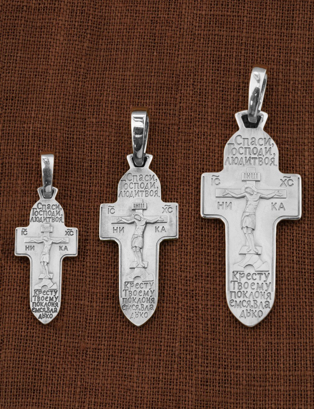 Крест из белого золота