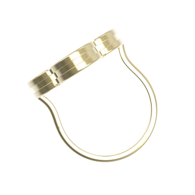 Кольцо из лимонного золота 585 пробы c малахитом