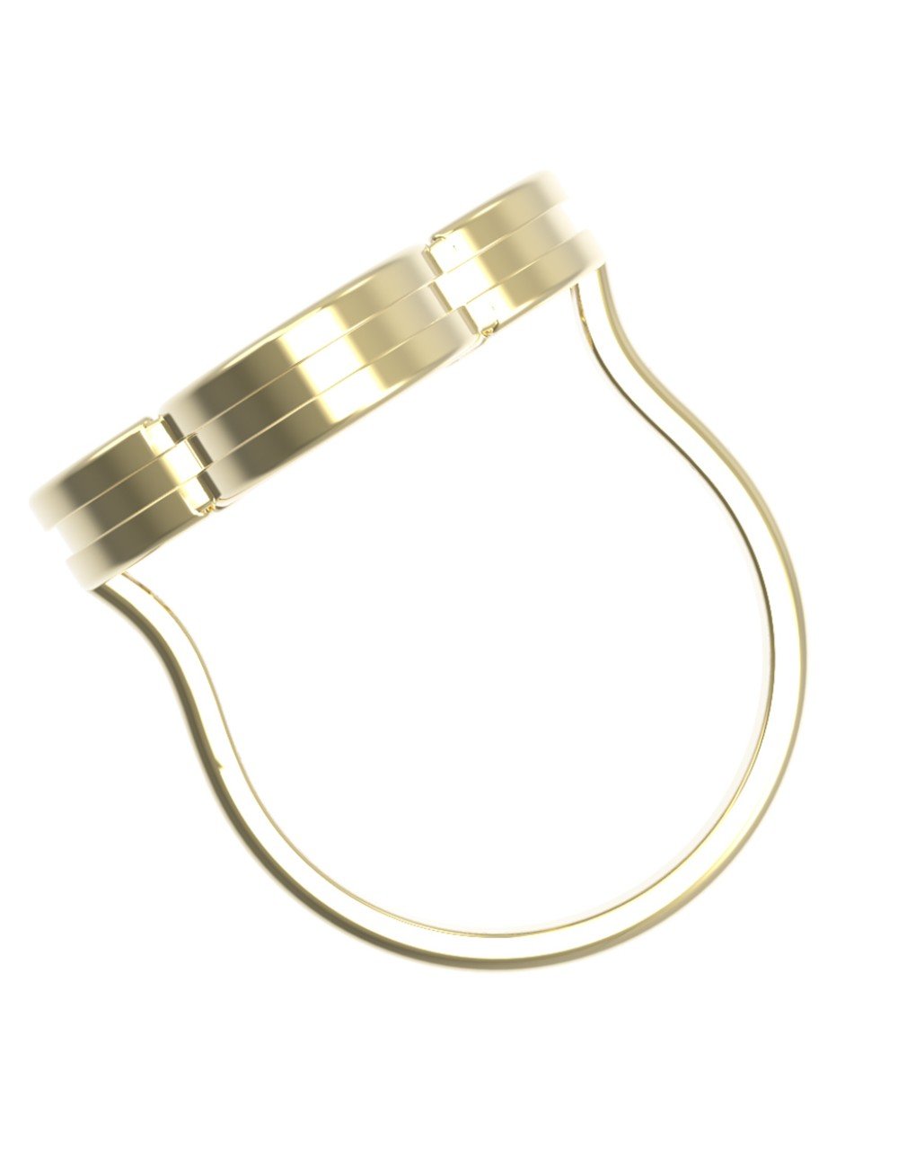 Кольцо из лимонного золота c малахитом