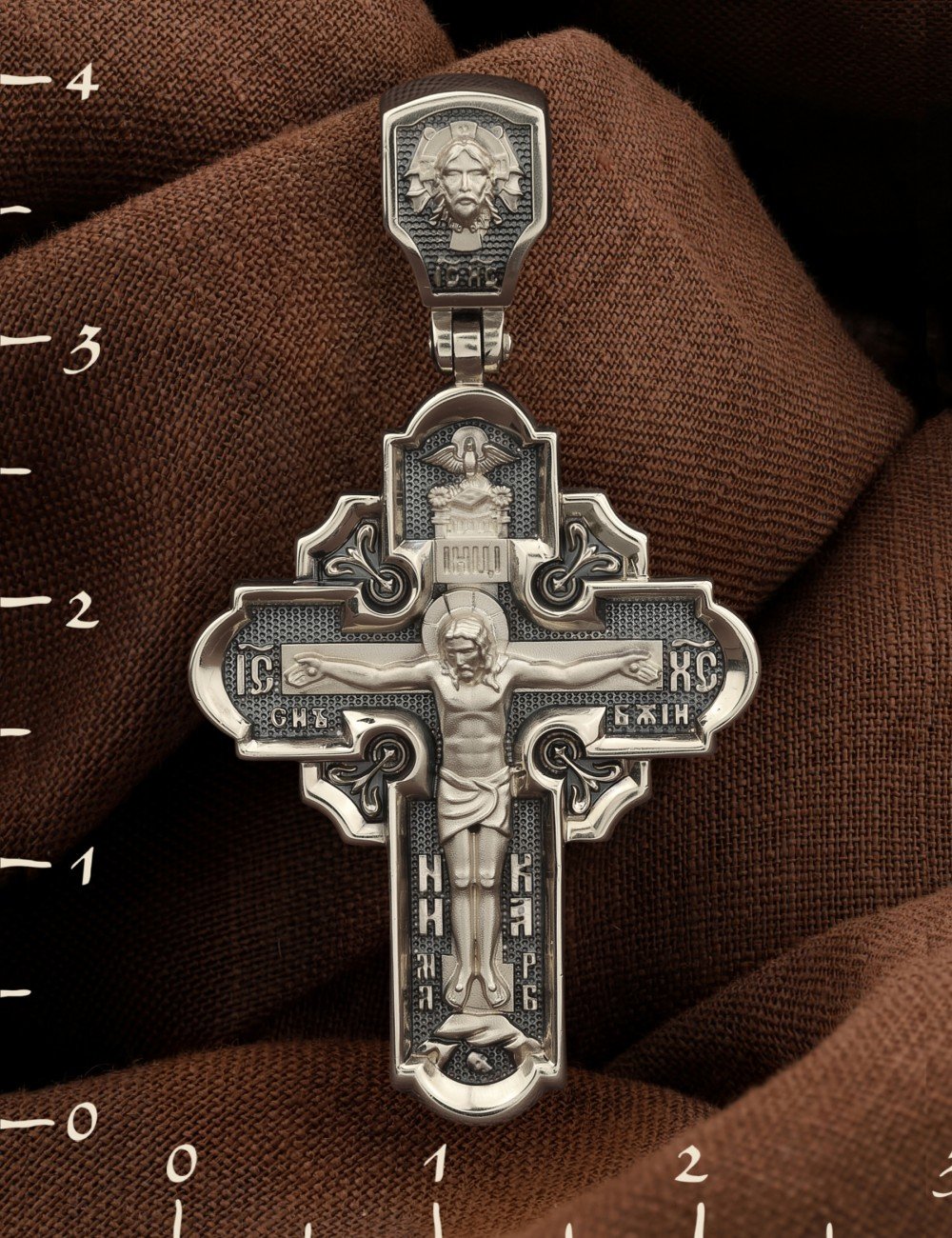 Крест из белого золота