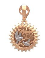 Подвеска из золота c эмалью и жемчугом