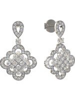 Серьги из белого золота c бриллиантами