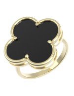 Кольцо из лимонного золота c ониксом