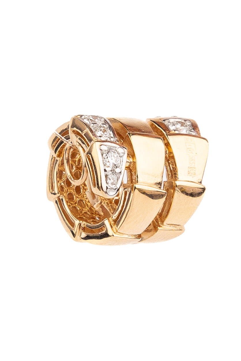 Подвеска из красного золота 585 пробы c бриллиантами