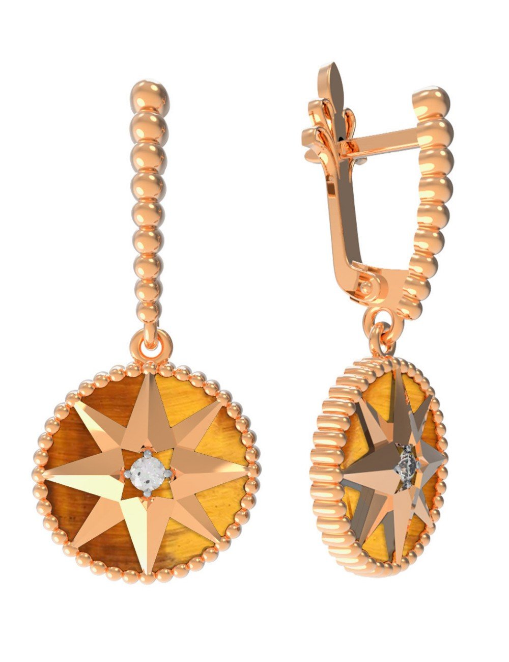 Серьги из золота 585 пробы