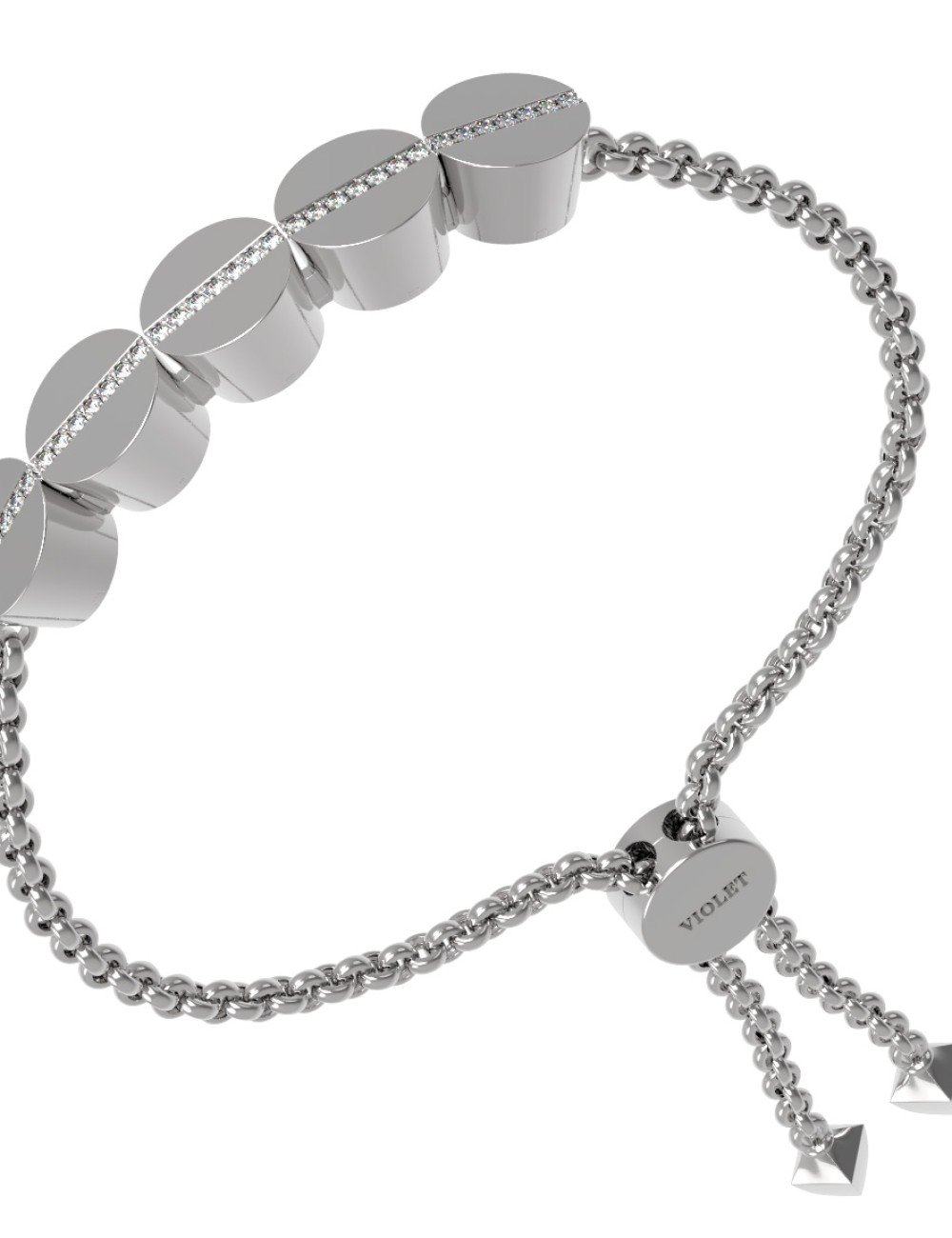 Браслет из белого золота c бриллиантами