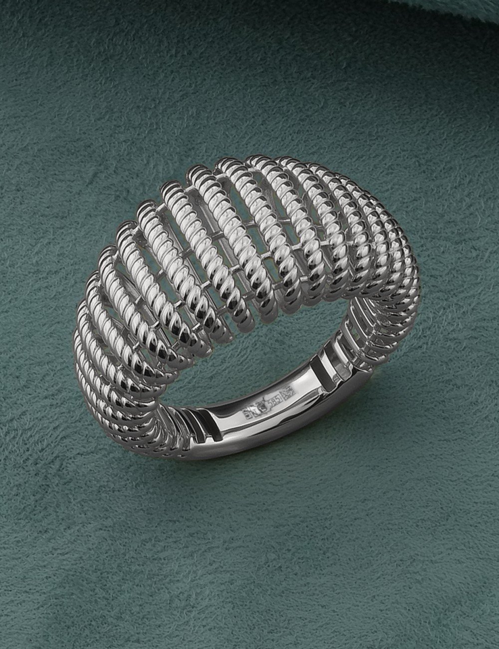 Кольцо из белого золота