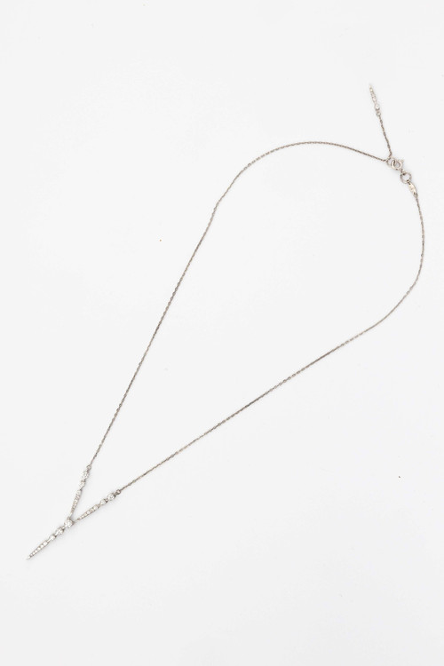 Колье из белого золота 585 пробы c бриллиантами