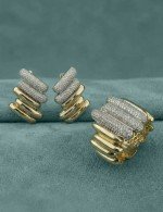 Серьги из лимонного золота c бриллиантами