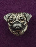 Подвеска из белого золота c эмалью