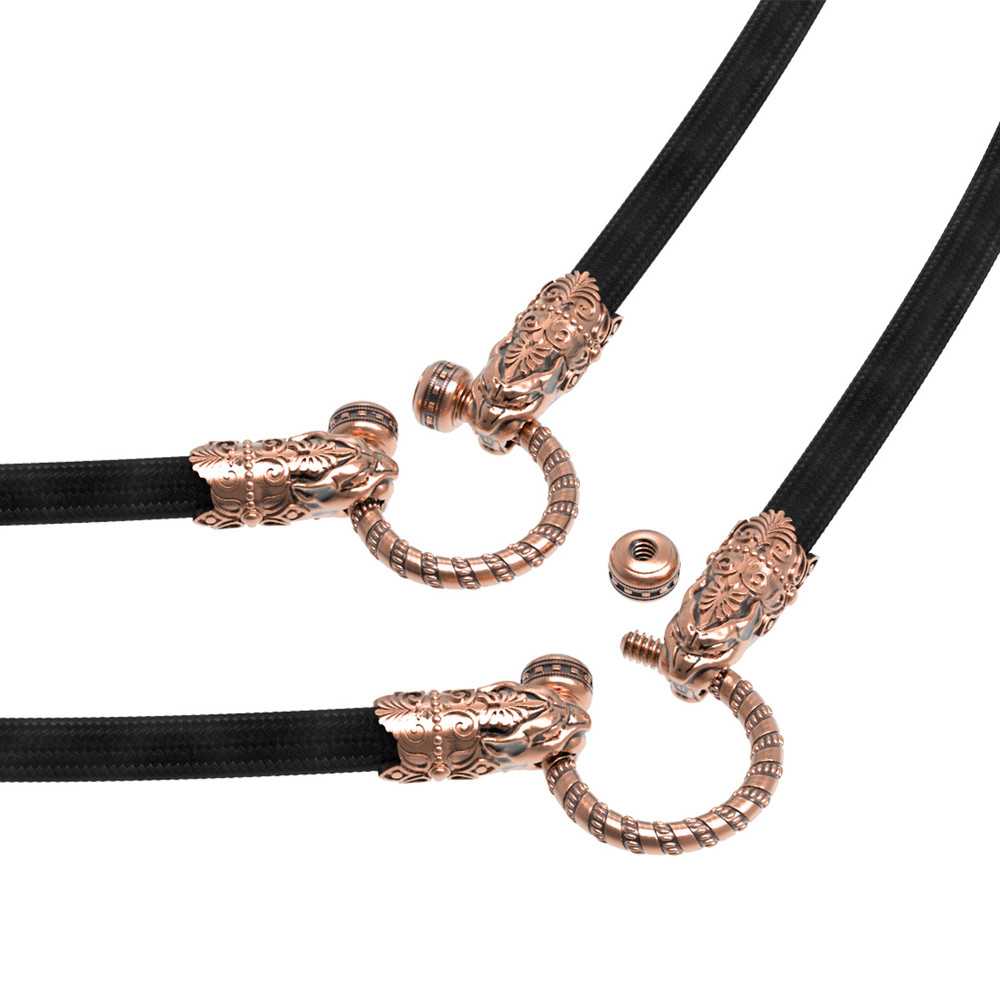 Цепь-шнурок шелк из красного золота 585 пробы c шёлковым шнурком