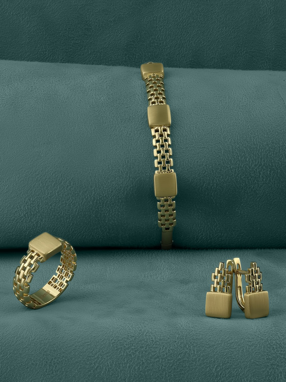 Серьги из лимонного золота 585 пробы